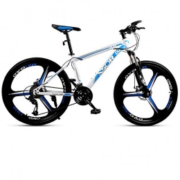 DGAGD Bike DGAGD Snow bike big tire 4.0 thick and wide 26 inch disc brake mountain bike tri-cutter-White blue_27 speed