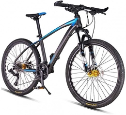 Ding  Ding 26inch 27-Speed Mountain Bikes, Dual Disc Brake Hardtail Mountain Bike, Mens Women Adult All Terrain Mountain Bike, Adjustable Seat & Handlebar (Color : Blue)