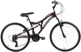 Discount Bike Discount Professional Holly Girls Kids Bike Full Suspension 24' Wheel Mountain Bike Purple Blue Age 8+, 24 Inch Wheel