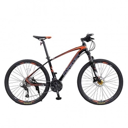 Minkui Mountain Bike Double disc brakes shock-absorbing cross-country self-mountain mountain bike 27-speed / 5 inch aluminum alloy road bike male and female students adult bicycle black red-26 inch + 24 speed + black red