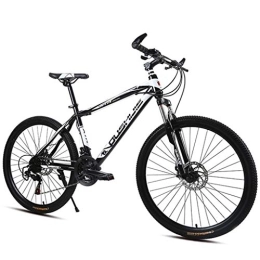 Dsrgwe Bike Dsrgwe Mountain Bike / Bicycles, Carbon Steel Frame Hard-tail Bike, Front Suspension and Dual Disc Brake, 26inch Mag Wheels (Color : Black, Size : 21-speed)