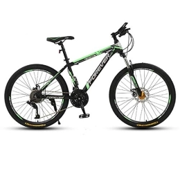 AYDQC Mountain Bike Dual Disc Brake Bicycle, 26 Inch All Terrain Mountain Bike, 21-Speed Drivetrain, High Carbon Steel Frame, for Mens Women, Multiple Choices fengong (Color : Black green)