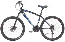 Generic Bike Dual Suspension Mountain Bikes Comfort & Cruiser Bikes City Mountain Bike 24 Inch 21 Speed Double Disc Brake Speed Road Bicycle Sports Leisure (Color : Black green)-Black_Blue