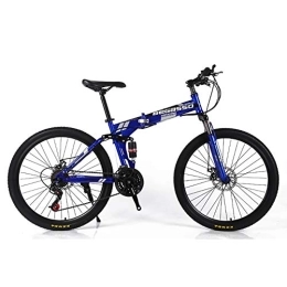 DULPLAY Bike DULPLAY Mountain Bike For Adult, High-carbon Steel Hardtail Mountain Bikes, Mountain Bicycle With Front Suspension Adjustable Seat Blue 26", 30-speed