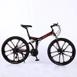 DULPLAY Mountain Bike DULPLAY Mountain Bikes, Men Women Bicycle, Overdrive Aluminum Frame Trail Mountain Bike, 26 Inch Big Wheels Hardtail Mountain Bike Black And Red 26", 27-speed