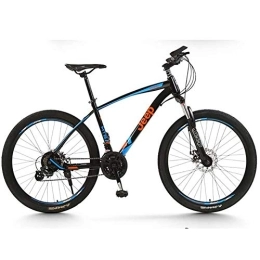 DULPLAY Bike DULPLAY Mountain Bikes, Unisex 24 Speed Shock Dual Disc Brakes Adult Bicycle, Luxury Road Bicycles Fat Tire Aluminum Frame D 26inch(165-185cm)