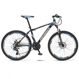 DXIUMZHP Bike DXIUMZHP Dual Suspension Men And Women Commute On Variable Speed Bicycles, Off-road Shock-absorbing Mountain Bike, 24 / 26 Inch Wheels, 21-speed Adjustable MTB (Color : Blue, Size : 24 inche)