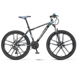 DXIUMZHP Mountain Bike DXIUMZHP Dual Suspension Off-road Mountain Bike, Bicycle, Light Road Bike, 10 Knife Wheels, 30 Speed, Efficient Shock Absorption (Color : Blue, Size : 26 inches)