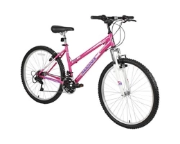 Dynacraft  Dynacraft Hadtail Echo Ridge Mountain Bike Womens 26 Inch Wheels with 18 Speed Grip Shifters and Dual Hand Brakes In Pink