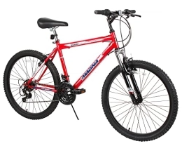 Dynacraft  Dynacraft Hardtail Echo Ridge Mountain Bike Boys 24 Inch Wheels with 18 Speed Grip Shifter and Dual Handbrakes in Red