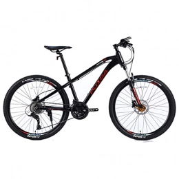 EASSEN Bike EASSEN 26" Adult Mountain Bike, 9-speed Full Suspension Hydraulic Brake Oil Brake Off-Road Bike, Aluminum Frame Outdoor Bicycles for Cycling Enthusiast MTB Black Red