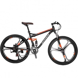 Euobike OBK S7 Full Suspension Mountain Bike 21 Speed Bicycle 27.5 inches mens MTB Disc Brakes