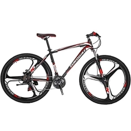 EUROBIKE Bike Eurobike 27.5'' Mountain Bike 3 Spoke Magnesium Wheel For Adult Men and Women 17''Frame X1 (red)