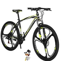 EUROBIKE Bike Eurobike Mens Mountain Bike 27.5'' Wheels for Adult Men and Women 17'' Frame (black yellow)
