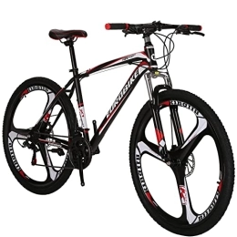 EUROBIKE Mountain Bike Eurobike OBK 27.5” Mountain Bike 21 Speed Bicycle Disc Brakes Adult Bikes for Men Women… (3-Spoke wheels Red)