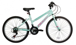 Falcon  FalconAurora Kids' Mountain Bike Green / Pink, 13" inch steel frame, 18 speed front and rear v-brakes 1.95" wide mtb tread