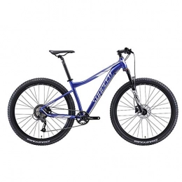 FANG Bike FANG 9-Speed Mountain Bikes, Adult Big Wheels Hardtail Mountain Bike, Aluminum Frame Front Suspension Bicycle, Mountain Trail Bike, Blue