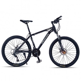 FANG Bike FANG Adult Mountain Bikes, 26 Inch High-carbon Steel Frame Hardtail Mountain Bike, Front Suspension Mens Bicycle, All Terrain Mountain Bike, Silver, 24 Speed