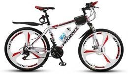 Lxyfc Mountain Bike Fast lfc xy Mountain bikes (unisex) 21 / 24 / 27 speed mountain bike 26 inches high carbon steel frame 3 spoke wheel with disc brakes and the suspension fork Essential ( Color : Red , Size : 21 Speed )