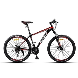 FAXIOAWA 24 Inch Mountain Bike with High Carbon Steel Frame and Double Disc Brake, 24 Speed Mountain Bike with Suspension Fork, Mens/Womens Hardtail Mountain Bicycle for Adults