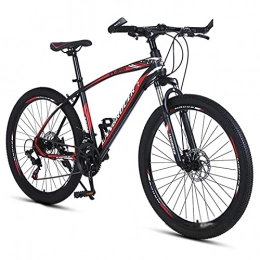 FBDGNG Bike FBDGNG 26 In Mountain Bike 21 / 24 / 27 Speeds With Double Disc Brake Carbon Steel Frame Bicycle For Boys Girls Men And Wome(Size:27 Speed, Color:Red)