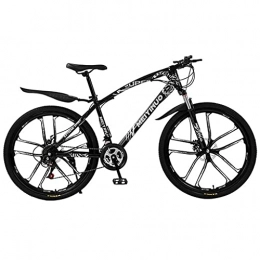 FBDGNG Mountain Bike FBDGNG 26 In Steel Mountain Bike For Adults Mens Womens 21 / 24 / 27 Speeds With Disc Brake Carbon Steel Frame For A Path, Trail & Mountains(Size:27 Speed, Color:White)