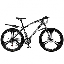 FBDGNG Bike FBDGNG Mens Mountain Bikes, 26 Inch Wheels 21 / 24 / 27 Speed MTB Bike, High-Tensile Carbon Steel Frame With Double Disc Brake And Suspension Fork(Size:24 Speed, Color:Black)