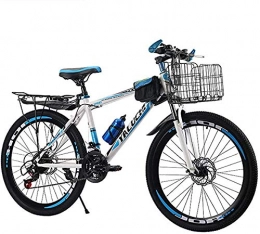 Feeyond Bike Feeyond High Carbon Steel Hard Tail Mountain Bike, Off-Road Vehicle, Full Suspension MTB Gear Double Disc Brake Mountain Off-Road Bike 24 Inches