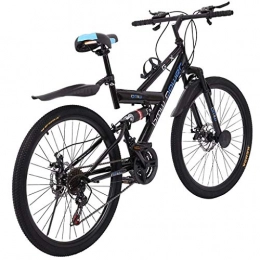 Feiteng Bike Feiteng off-road mountain biking, 26-inch mountain bike 21 speed dual disc brakes, 35 cm Mountain, Black