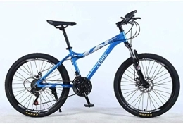 Aoyo Mountain Bike Female Off-Road Student Shifting Adult Bicycle, 24 Inch 27-Speed Mountain Bike for Adult, Lightweight Aluminum Alloy Full Frame, Wheel Front Suspension (Color : Blue, Size : B)