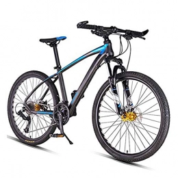 FLY CC Bike FLY CC Mountain Bikes, 27-Speed Dual Disc Brake Hardtail Mountain Bike, Mens Women Adult All Terrain Mountain Bike, Adjustable Seat & Handlebar, Blue, 27.5in