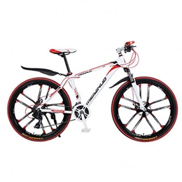 FLYFO Bike FLYFO Mountain 26-Inch Bicycle, Men And Women Shock Absorption Variable Speed Student Car, 21 / 24 / 27 Speed Couple Mountain Bikes, MTB, B, 24 speed