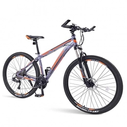 FUJGYLGL Hardtail Mountain Bikes 33-Speed for Men Women, Adults Aluminum Alloy All Terrain Mountain Bicycle with Front Suspension/Dual Disc Brake, Anti-Slip,Orange