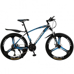 AEF Mountain Bike Full Suspension 24 / 26 Inch Mountain Bike with High Carbon Steel Frame, Featuring 3 Spoke Wheels And 21 / 24 / 27 / 30 Speed, Double Disc Brake And Dual Suspension Anti-Slip Bicycles, 26"A, 30 Speed