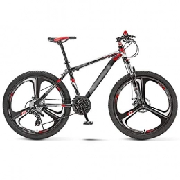 WPW Bike Full Suspension Mountain Bike, 21 Speed Adjustable Off-road Bikes, 24 / 26 Inches 3 Spoke Wheels Dual Disc Brake Bicycle (Color : Red, Size : 24inches)