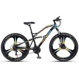 ITOSUI Mountain Bike Full Suspension Mountain Bikes 26 Inches Wheel for Adult 21 / 24 / 27 / 30 Speed Dual Disc Brakes Bike Bicycle, All-Terrain Bicycle with Full Suspension Dual Disc Brakes Adjustable