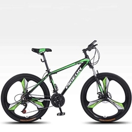 G.Z Bike G.Z Adult Mountain Bikes, Aluminum Alloy Bikes, Variable Speed Bikes, 26 Inch High Carbon Steel Road Bikes, Spoke Terms, black green, 24 speed
