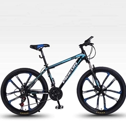 G.Z Bike G.Z Adult Mountain Bikes, Aluminum Alloy Light Bikes, Variable Speed Bikes, High Carbon Steel 26 Inch Road Bikes, black blue, 27 speed