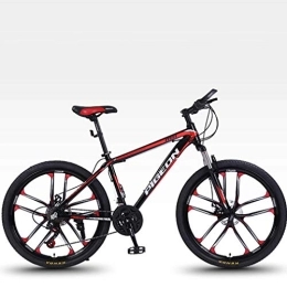 G.Z Bike G.Z Adult Mountain Bikes, Aluminum Alloy Light Bikes, Variable Speed Bikes, High Carbon Steel 26 Inch Road Bikes, Black red, 30 speed