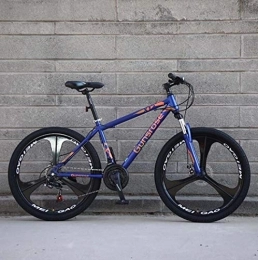 G.Z Bike G.Z Mountain Bike, Carbon Steel Mountain Bike with Dual Disc Brakes, 21-27 Speed Option, 24-26 Inch Wheel Bike, Adult Bicycle Blue, A, 24 inch 21 speed