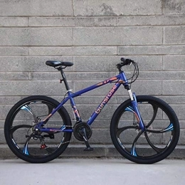 G.Z Bike G.Z Mountain Bike, Carbon Steel Mountain Bike with Dual Disc Brakes, 21-27 Speed Option, 24-26 Inch Wheel Bike, Adult Bicycle Blue, B, 24 inch 24 speed
