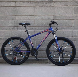 G.Z Bike G.Z Mountain Bike, Carbon Steel Mountain Bike with Dual Disc Brakes, 21-27 Speed Option, 24-26 Inch Wheel Bike, Adult Bicycle Blue, C, 24 inch 21 speed