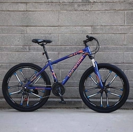 G.Z Bike G.Z Mountain Bike, Carbon Steel Mountain Bike with Dual Disc Brakes, 21-27 Speed Option, 24-26 Inch Wheel Bike, Adult Bicycle Blue, C, 26 inch 27 speed