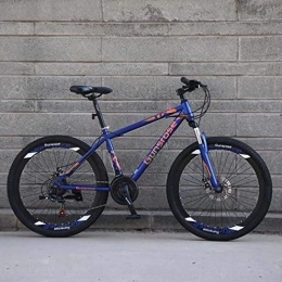 G.Z Bike G.Z Mountain Bike, Carbon Steel Mountain Bike with Dual Disc Brakes, 21-27 Speed Option, 24-26 Inch Wheel Bike, Adult Bicycle Blue, D, 26 inch 24 speed