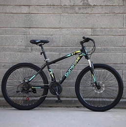 G.Z Bike G.Z Mountain Bikes, Carbon Steel Mountain Bikes with Dual Disc Brakes, 21-27 Speed Options, 24-26 Inch Wheel Bikes, Adult Bikes, Black And Green, E, 24 inch 24 speed