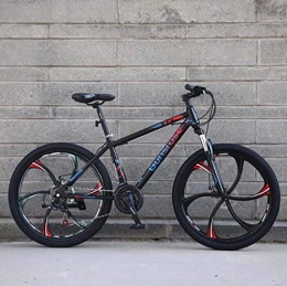 G.Z Mountain Bike G.Z Mountain Bikes, Carbon Steel Mountain Bikes with Dual Disc Brakes, 21-27 Speed Options, 24-26 Inch Wheel Bikes, Student Bikes, Black And Red, B, 24 inch 27 speed