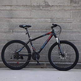 G.Z Bike G.Z Mountain Bikes, Carbon Steel Mountain Bikes with Dual Disc Brakes, 21-27 Speed Options, 24-26 Inch Wheel Bikes, Student Bikes, Black And Red, E, 24 inch 24 speed