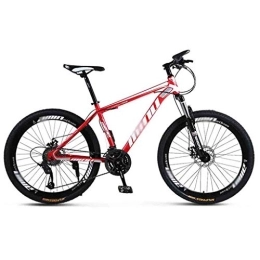 GAOTTINGSD Mountain Bike GAOTTINGSD Adult Mountain Bike Bicycle Mountain Bike Adult Men MTB Light Road Bicycles For Women 26 Inch Wheels Adjustable Speed Double Disc Brake (Color : Red, Size : 24 Speed)