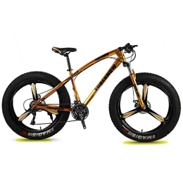 GAOTTINGSD Mountain Bike GAOTTINGSD Adult Mountain Bike Bicycle MTB Adult Beach Bike Snowmobile Bicycles Mountain Bikes For Men And Women 26IN Wheels Adjustable Speed Double Disc Brake (Color : Gold, Size : 24 speed)