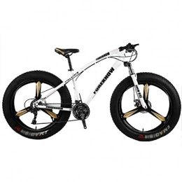 GAOTTINGSD Mountain Bike GAOTTINGSD Adult Mountain Bike Bicycle MTB Adult Beach Bike Snowmobile Bicycles Mountain Bikes For Men And Women 26IN Wheels Adjustable Speed Double Disc Brake (Color : White, Size : 24 speed)